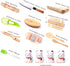 Alas Complete 20 Piece Sushi Making Set, Kit for Beginners & Pros with Knife, Mats, Rice Bazooka, Dipping Plate