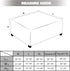 NeColorLife Square Ottoman Cover Jacquard Fabric Ottoman Slipcover Thick Stretchable Footrest Stool Covers