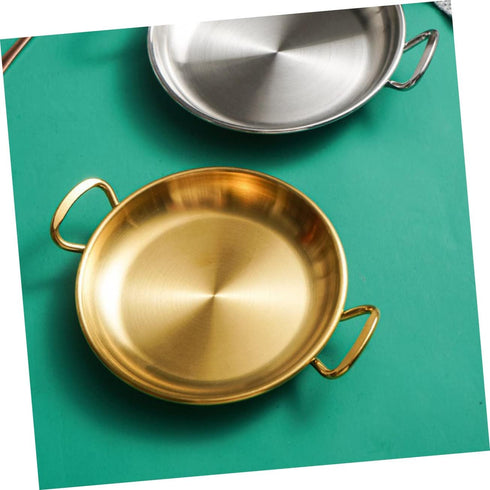 Amphora Stainless Steel Snack Plate for Housewarming, Fried Chicken Serving Tray, Camping Griddle
