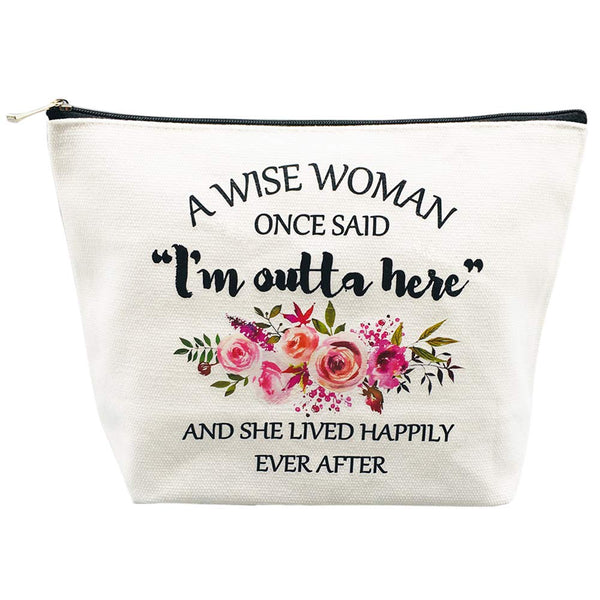 Retirement Gifts for Women, Funny Makeup Bag for Best Friends, Wife, Mom, Grandma, Coworkers, Retirees, Birthday