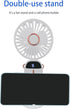 Portable Handheld Fan, Type-C Rechargeable 2000mAh Desk Personal Fan, 90° Adjustable Neck Fan with 5 Speed Wind (White)