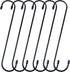 YourGift 6 Pack Heavy Duty S Hooks, 10 Inch Extra Long for Hanging Plant, Closet, Flower, Garden, Patio, Bird Feeder