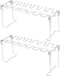 Zerodis 2 Pcs Chicken Leg Wing Grill Rack, 12 Slots Stainless Steel Barbecue Roaster Stand for Outdoor Cooking