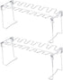 Zerodis 2 Pcs Chicken Leg Wing Grill Rack, 12 Slots Stainless Steel Barbecue Roaster Stand for Outdoor Cooking