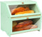 HOMEKOKO Double Layer Large Bread Box for Kitchen Counter, Wooden Large Capacity