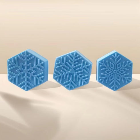 Hexagon Snowflakes Silicone Baking and Candy Mold with Scraper, Snowflake Molds for Gummies and Chocolates