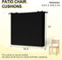 Set 2 18.5" 16" 3", downluxe Outdoor Chair Cushions of for Patio Furniture, Water-Resistant Square Corner Patio Chair