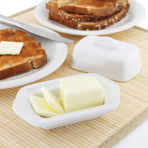Chantal Mini Butter Dish in Elegant White