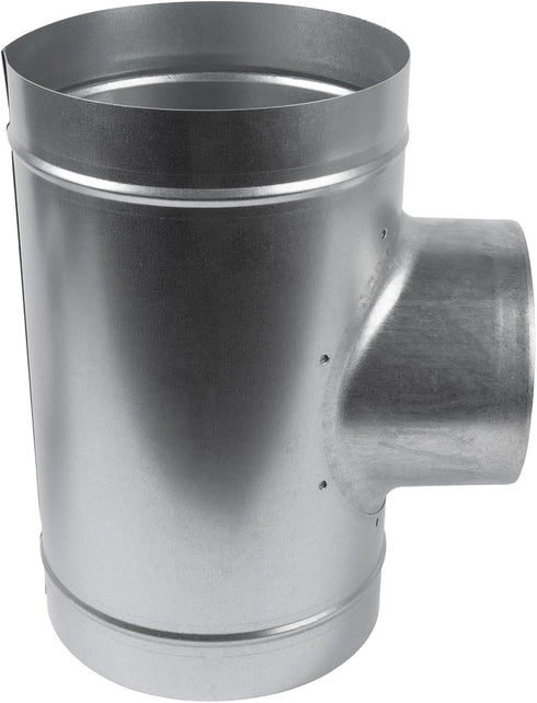 8'' Inch Duct T-Joint Splitter to 6" Inch 90° Degree Branch Connector for Exhaust Systems, T-Shaped Metal Junction