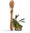 Bitbat Olive Wood Honey Dipper- 6.2 Inch Wooden Honey Spoon, Honey Sticks,a stunning