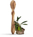 Bitbat Olive Wood Honey Dipper- 6.2 Inch Wooden Honey Spoon, Honey Sticks,a stunning
