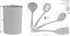 Calypso Basics 5 Piece Kitchen Utensil Holder with Heat Resistant Spoon, Slotted Spoon, Ladle, Spatula, BPA Free, Lemon