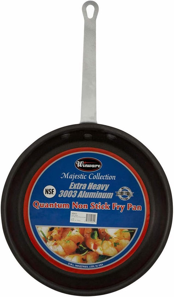 Winco Majestic 14.38" Non-Stick Frying Pan, 14 Inch, Black and Silver