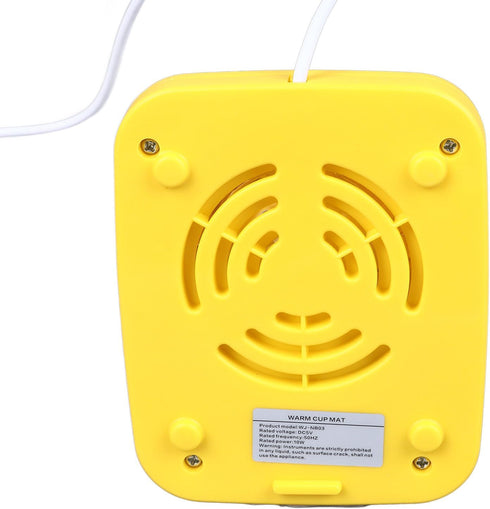 Smart Coffee Warmer USB Powered Portable Mug Warmer for Office Travel Home (Yellow)