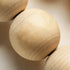 WIWUE GUO 59in Farmhouse Beads, Wood Bead Garland with Tassels, Bookshelf Decor for Tiered Tray, Decorative Tassel