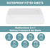 Bedecor Waterproof Full Mattress Protector - Washable Soft Cotton Top Bed Protector for Kids, Pets, Deep Pocket