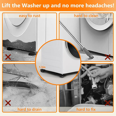 LUCKUP Heavy Duty Appliance Rollers, Extendable Mobile Fridge Base, Furniture Sliders for Refrigerators, 660 lbs Support