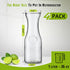 Set 4 1 NETANY of Glass Carafe with Lid, Liter Beverage Serveware Carafe, Clear Glass Pitcher for Mimosa Bar, Brunch