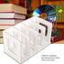 Fdit Wooden Desktop Bookshelf Rack, Storage Shelf for Home, School, Office Organizer (Warm White)