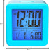 Plumeet Digital Alarm Clock for Kids, Snooze and Nightlight, Easy Setting Silicone Clock, Battery Powered (Blue)