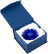 Amlong Crystal 3 Inch Sapphire Blue Lotus Flower Feng Shui Decor with Gift Box