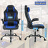 Blue Gaming Chair - Ergonomic High Back Office Desk Chair with Adjustable Lumbar Support, Flip-Up Arms & Headrest - PU