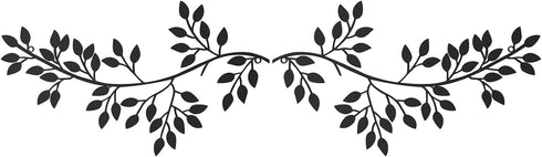 Hotop 2 Pieces Metal Tree Leaf Wall Decor, Olive Branch Leaf Wall Art, Wrought Iron Scroll Sculptures (Classic Style,