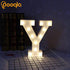 Pooqla LED Marquee Letter Lights Sign - Light Up Alphabet Letter for Home Party Wedding Decoration Y