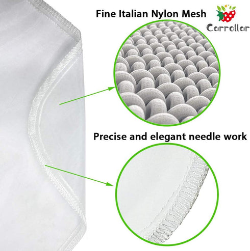 Carrollar 12"x12" Nut Milk Bag, Pro Quality Multiple Usage Reusable Food Strainer, Cold Brew Coffee Bag Cheese Cloth