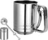 Flour Sifter Stainless Steel, 3 Cup Sifter for Baking, 3 in 1 with Powdered Sugar Shaker Duster