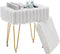 Wimarsbon Storage Ottoman, Vanity Stools with Metal Legs, 16.5" x 11.8" x