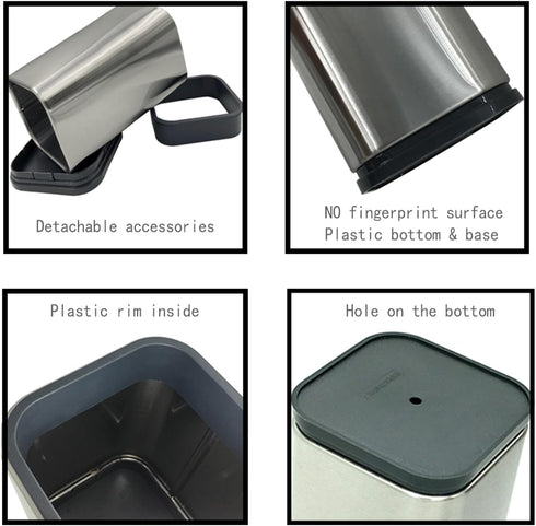 2PC Stainless Steel Kitchen Utensil Holder Flatware Caddy