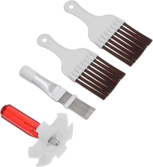 PATIKIL 4Pcs Air Conditioner Fin Comb - AC Coil Cleaner Fin Straightener Brush for Radiator Repair Tool