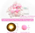 ChiRee 9.85Ft 20 20 String Lights Cute Pink Pompoms LEDs Rose Fairy Lights Garland Battey Operated with Timer Flower