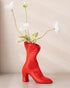 Female Boot Vase, Nordic Modern Ceramic Flower Vase for Home Decor, Table Centerpiece, Olive Plant, Wedding, Living