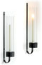 Sziqiqi Black Wall Candle Holders: Metal Candle Sconces for Taper Set of