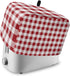 Farmhouse Red Plaid Toaster Cover 2 Slice, Rustic Red White Checkered Small Kitchen Appliance Covers with Loop,