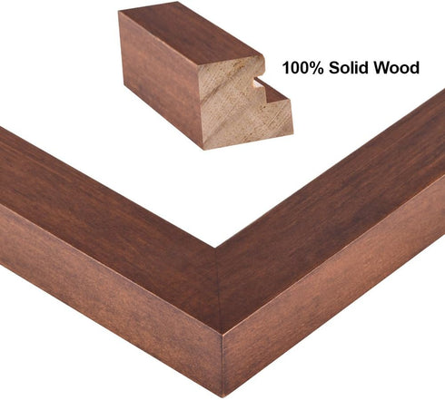RPJC 11x14 Picture Frames - Solid Wood with High Definition Glass for 8x10 or 11x14 Photos