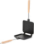 Hot Sandwich Maker, Non-stick Grilled Panini Maker with Handle, Stovetop Camping Sandwich Toaster Aluminum Flip Pan for