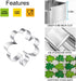 Clover Cookie Cutter Set - 4-Piece St. Patrick's Day Shamrock Metal Cookie Cutters, Irish Holiday Party Supplies,