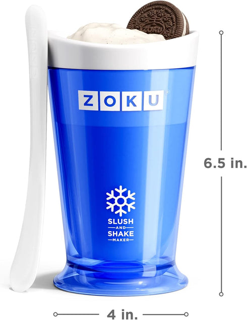 ZOKU Original Slush and Shake Maker, Red/Blue 2 Pack for Quick Frozen Slushies, Smoothies, and Milkshakes
