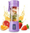Portable Blender for Fruit Juice, 6 Blades Juicer Cup, USB Rechargeable, 380ML Personal Blender (Purple)