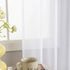 Sheer White Curtains - 63 Inch Length 2 Panels Set, Rod Pocket Voile Fimly Sheer Drapes for Living Room/Bedroom