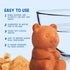 Vivid Works 1 Pack Brown Sugar Bear Keeper, Terracotta Sugar Saver Softener for Brown Sugar Containers, Reusable