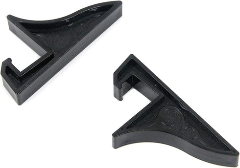 Semetall 2 Pack Multifunction Plastic Display Stand, Small Picture Frame Holder in Black