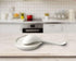 Large Ceramic Spoon Rest for Kitchen - Dishwasher Safe Marble Decor Spoon Holder, 5.5 Inches