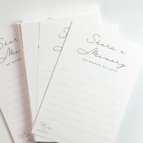 Share a Memory Cards - Minimalist Well Wishes Card Set of 50, 4 x 6 for Celebrations, Weddings, Anniversaries, Memorials