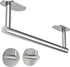 Under Cabinet Paper Towel Holder, Self Adhesive or Wall Mounted SUS304 Stainless Steel for Kitchen & Bathroom (2 Towel