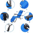 Kcelarec Portable Folding Camping Reclining Chairs, Outdoor Lounge Chairs, Reclining Beach Patio Chaise Pool Lawn