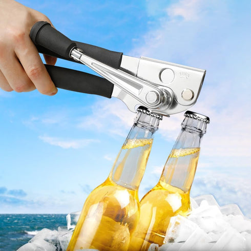 Heavy Duty Manual Crank Can Openers, Commercial Swing Away Can Opener with Rubber-coated Handles